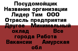 Посудомойщик › Название организации ­ Лидер Тим, ООО › Отрасль предприятия ­ Другое › Минимальный оклад ­ 21 000 - Все города Работа » Вакансии   . Амурская обл.